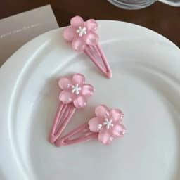 Sweet Cute Cherry Blossom Hair Side Clip Headwear Cute Girls BB Clip Y2K Side Bangs Clip Hair Accessories Fresh Flowers Hairpins