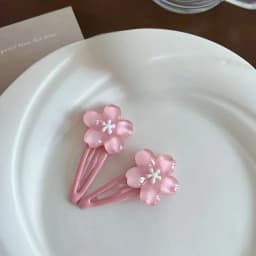 Sweet Cute Cherry Blossom Hair Side Clip Headwear Cute Girls BB Clip Y2K Side Bangs Clip Hair Accessories Fresh Flowers Hairpins