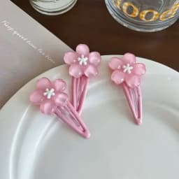 Sweet Cute Cherry Blossom Hair Side Clip Headwear Cute Girls BB Clip Y2K Side Bangs Clip Hair Accessories Fresh Flowers Hairpins