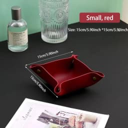 Living Room Entrance Key Storage Box Leather Desktop Cosmetics Storage Box Sundry European Tray Storage Box