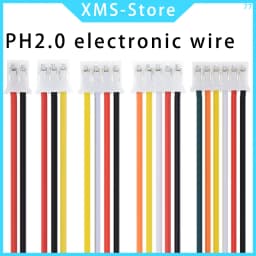 10PCS JST PH2.0 PH 2.0mm Wire Cable Connector 2/3/4/5/6/7/8/9/10/12 Pin 2.0MM Pitch Plug 10CM/20cm/30CM Wire Length 26AWG
