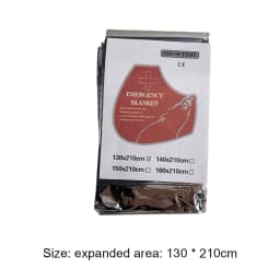 130x210cm Gigantic Space Blanket Emergency Supplies Foil Mylar Thermal Blanket Silver Foil Blanket Perfect for Hiking Marathons