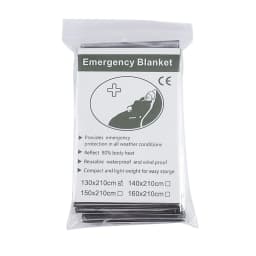 130x210cm Gigantic Space Blanket Emergency Supplies Foil Mylar Thermal Blanket Silver Foil Blanket Perfect for Hiking Marathons