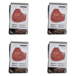 130x210cm Gigantic Space Blanket Emergency Supplies Foil Mylar Thermal Blanket Silver Foil Blanket Perfect for Hiking Marathons