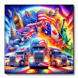 New Collection 2024 Diamond Embroidery Eagle and National Flag Scenery Mosaic Diamond Painting Scenery Art Kits Home Decor Gift