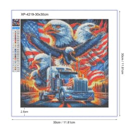 New Collection 2024 Diamond Embroidery Eagle and National Flag Scenery Mosaic Diamond Painting Scenery Art Kits Home Decor Gift