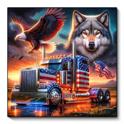 New Collection 2024 Diamond Embroidery Eagle and National Flag Scenery Mosaic Diamond Painting Scenery Art Kits Home Decor Gift