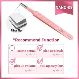 LAGEE Fiber Tip Eyelash Extension Tweezer Volume Isolation Precise Lash Tweezers Nano Technology Eyebrow from Nagaraku Makeup