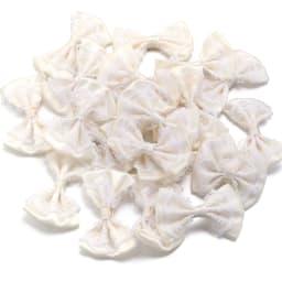 20pcs 3.5x5.7cm Polyester Ribbon Bow Colourful Lace Satin Bows Double Layers for DIY Sewing Crafts Garment Headwear Decoration
