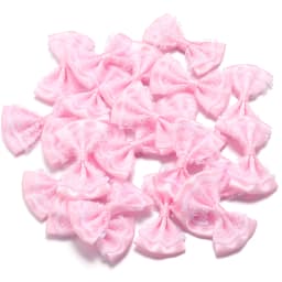 20pcs 3.5x5.7cm Polyester Ribbon Bow Colourful Lace Satin Bows Double Layers for DIY Sewing Crafts Garment Headwear Decoration
