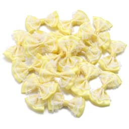 20pcs 3.5x5.7cm Polyester Ribbon Bow Colourful Lace Satin Bows Double Layers for DIY Sewing Crafts Garment Headwear Decoration