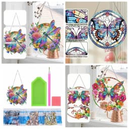 1pc/Set DIY Butterfly Diamond Painting Door Hanging Diamond Art Painting Kits Welcome