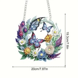 1pc/Set DIY Butterfly Diamond Painting Door Hanging Diamond Art Painting Kits Welcome