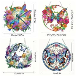 1pc/Set DIY Butterfly Diamond Painting Door Hanging Diamond Art Painting Kits Welcome