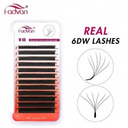 FADVAN Weave 6D W Shape D Curved Eyelash Extensions Soft Natural Professional Lashes Volume Premade Fans False Eyeashes