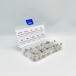 100pcs 5x20mm Quick Blow Glass Tube Fuse Assorted Kit Amp 0.2A 0.5A 1A 2A 3A 5A 8A 10A 15A 20A 250V with Storage Box