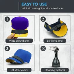 Cap Bender Hat Shaper Brim Bender with 9 Brim Curve Plastic Hat Curve Bender Reusable Hat Curving Band for Baseball Caps