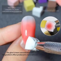 Stainless Steel Nail Art Sponge Tweezer Soft Sponge Clip Manicure Decoration Manicure Dotting Pen Polish Nail Brush Gripper Tool