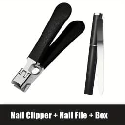 Professional Stainless Steel Nail Clippers Set for Thick Nails Anti-Splash Sharp Trimmer Nail Pedicure Manicure Tools for Men