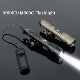 Tactical Surefir M600 M300 Airsoft Powerful Flashlight Dual Pressure Switch AR15 20mm Rail Hunting LED White Lamp Scout Lights