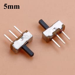 20Pcs SS12D00 Interruptor On-Off Mini Slide Switch 3pin 1P2T 2 Position High Quality Toggle Switch Handle Length:3MM/4MM/5MM/6MM