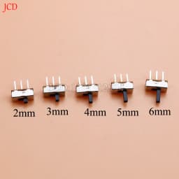 20Pcs SS12D00 Interruptor On-Off Mini Slide Switch 3pin 1P2T 2 Position High Quality Toggle Switch Handle Length:3MM/4MM/5MM/6MM