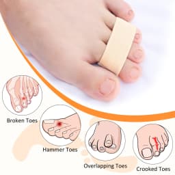 Pexmen 1/2/5Pcs Hammer Toe Straightener Toe Splints Bandages for Broken Bent Overlapping and Hammer Toes Protector
