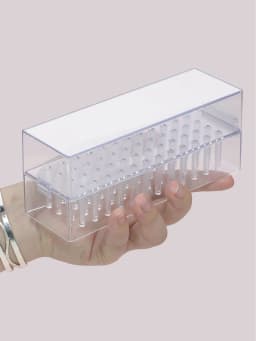 Transparent 48holes Nail Drill Bits Storage Box Empty Clear Box Nail Drill Display Stand Manicure Accessoy Tools