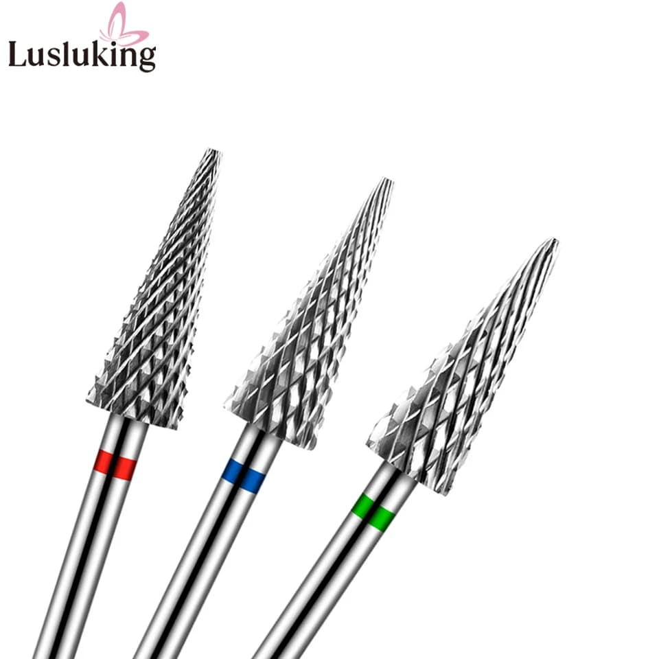 Tip Tungsten Carbid Nail Drill Bits Electric Manicure Drill Accessory Milling Cutters for Nail Gel Polish Remover Nail Tools