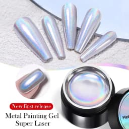 BORN PRETTY 5ml Super Sparkling Painting Gel Nail Polish Platinum Silver Gold Rose Glitter Graffiti Stripe Pull Line Nail UV Gel
