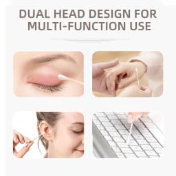 200 Pcs Double Head Cotton Swab Beauty And Health Makeup Cotton Buds Tip For Wood Sticks Nose Ears Cleaning Health Care Tools
