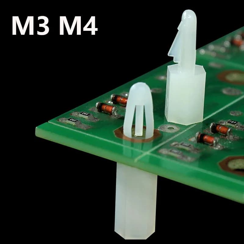 White Nylon Spacing Screw For PCB Board Thickness of 1.0-1.8mm Fixed Nylon Standoff Spacer Pillar with Female Thread M3 M4