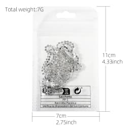 100/50cm Long Luxury Crystal Chain Nail Charms 1.5/2mm Shinying Clear/AB Diamond Nail Art Metal Steel French Manicure Crystal