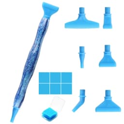 1Set 5D Resin Diamond Painting Pen With Metal Replacement Pen Heads Multi Placers Point Drill Pens for DIY Diamond Nail Art Tool