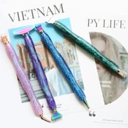 1Set 5D Resin Diamond Painting Pen With Metal Replacement Pen Heads Multi Placers Point Drill Pens for DIY Diamond Nail Art Tool