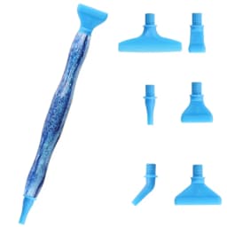 1Set 5D Resin Diamond Painting Pen With Metal Replacement Pen Heads Multi Placers Point Drill Pens for DIY Diamond Nail Art Tool