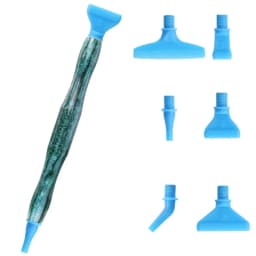 1Set 5D Resin Diamond Painting Pen With Metal Replacement Pen Heads Multi Placers Point Drill Pens for DIY Diamond Nail Art Tool