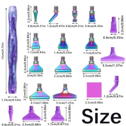 1Set 5D Resin Diamond Painting Pen With Metal Replacement Pen Heads Multi Placers Point Drill Pens for DIY Diamond Nail Art Tool
