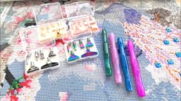 1Set 5D Resin Diamond Painting Pen With Metal Replacement Pen Heads Multi Placers Point Drill Pens for DIY Diamond Nail Art Tool