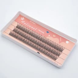120 Clusters Fishtail Eyelashes High Quality Cluster Lashes Natural Slender Cross Thick Fish Tail Individual Eyelash Extension