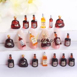 Mix 20pcs Wine Bottle Nail Charms Drink Bottle Jewelry Nail Art Decoration Red Wine BottleAcrylic DIY Nail Gifts Accessories