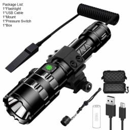 Professional Hunting Tactics Night Reconnaissance LED Flashlight L2 Lamp Beads Waterproof Rechargeable Outdoor Portable Torch
