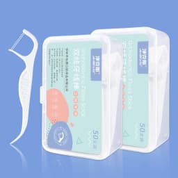 Orthodontic Dental Floss Sticks For Braces Plastic Toothpicks With Threads Double Line Oral Brackets Interdental Flosser Picks