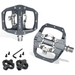 BUCKLOS MTB Bike Pedal for SPD Dual Self-locking MTB Platform Pedals Footrest Mountain Bicycle Pedal Non-slip Clipless Bike Part
