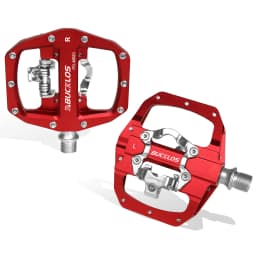 BUCKLOS MTB Bike Pedal for SPD Dual Self-locking MTB Platform Pedals Footrest Mountain Bicycle Pedal Non-slip Clipless Bike Part