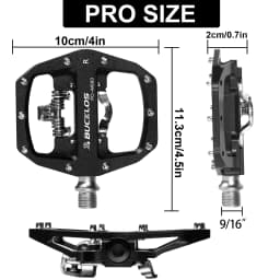 BUCKLOS MTB Bike Pedal for SPD Dual Self-locking MTB Platform Pedals Footrest Mountain Bicycle Pedal Non-slip Clipless Bike Part