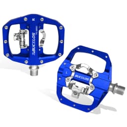 BUCKLOS MTB Bike Pedal for SPD Dual Self-locking MTB Platform Pedals Footrest Mountain Bicycle Pedal Non-slip Clipless Bike Part