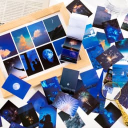 50 Sheets World Scenery Style Sticker Book Coated Paper Journal DIY Material Decoration Sticker Memo Pad Scrapbook Stationery