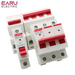 EARU 1P 2P 3P 4P 40A 63A 100A 125A AC 230V 400V Isolator Disconnector Disconnecting Switch Main Knife Switch Breaker Din Rail
