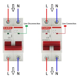 EARU 1P 2P 3P 4P 40A 63A 100A 125A AC 230V 400V Isolator Disconnector Disconnecting Switch Main Knife Switch Breaker Din Rail